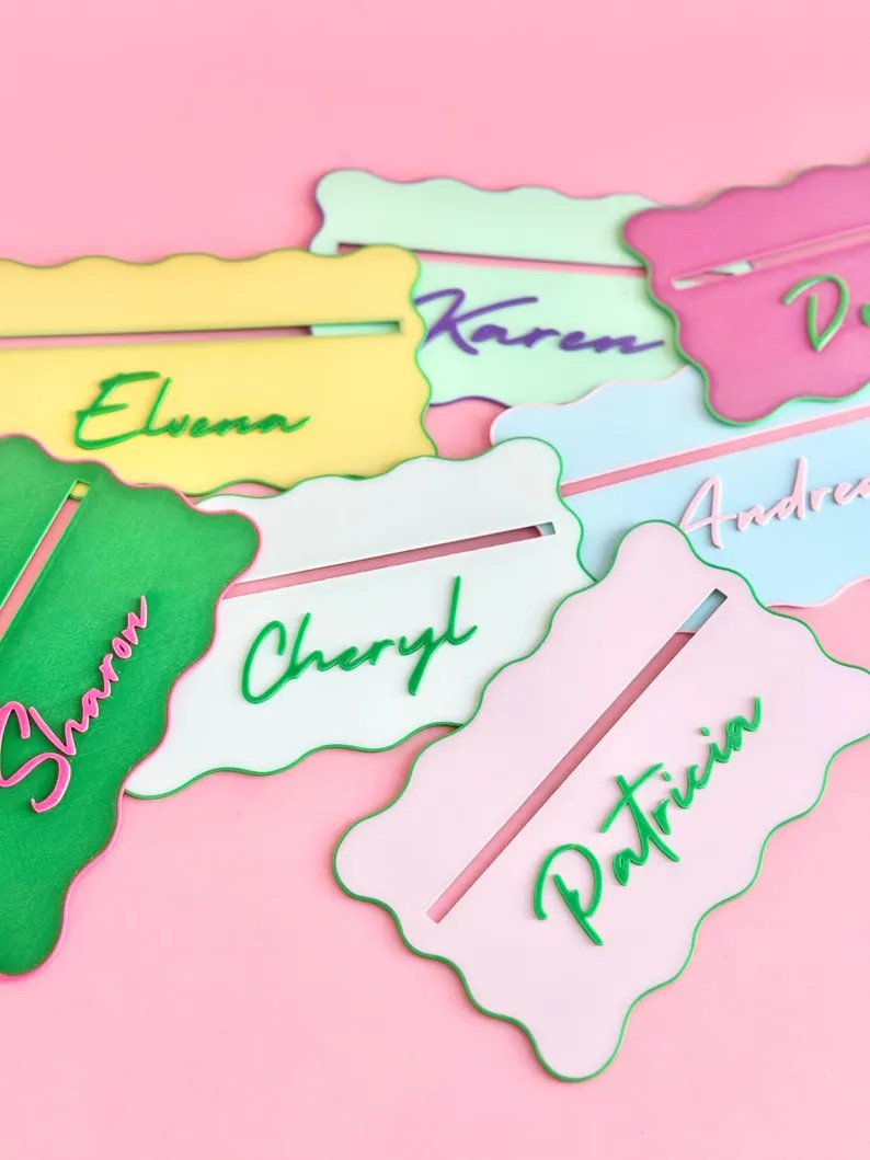 Mahjong Line Reader Personalized Mahjong Accessories Mahjong Gifts Custom Scalloped Line Finder M... | Etsy (US)