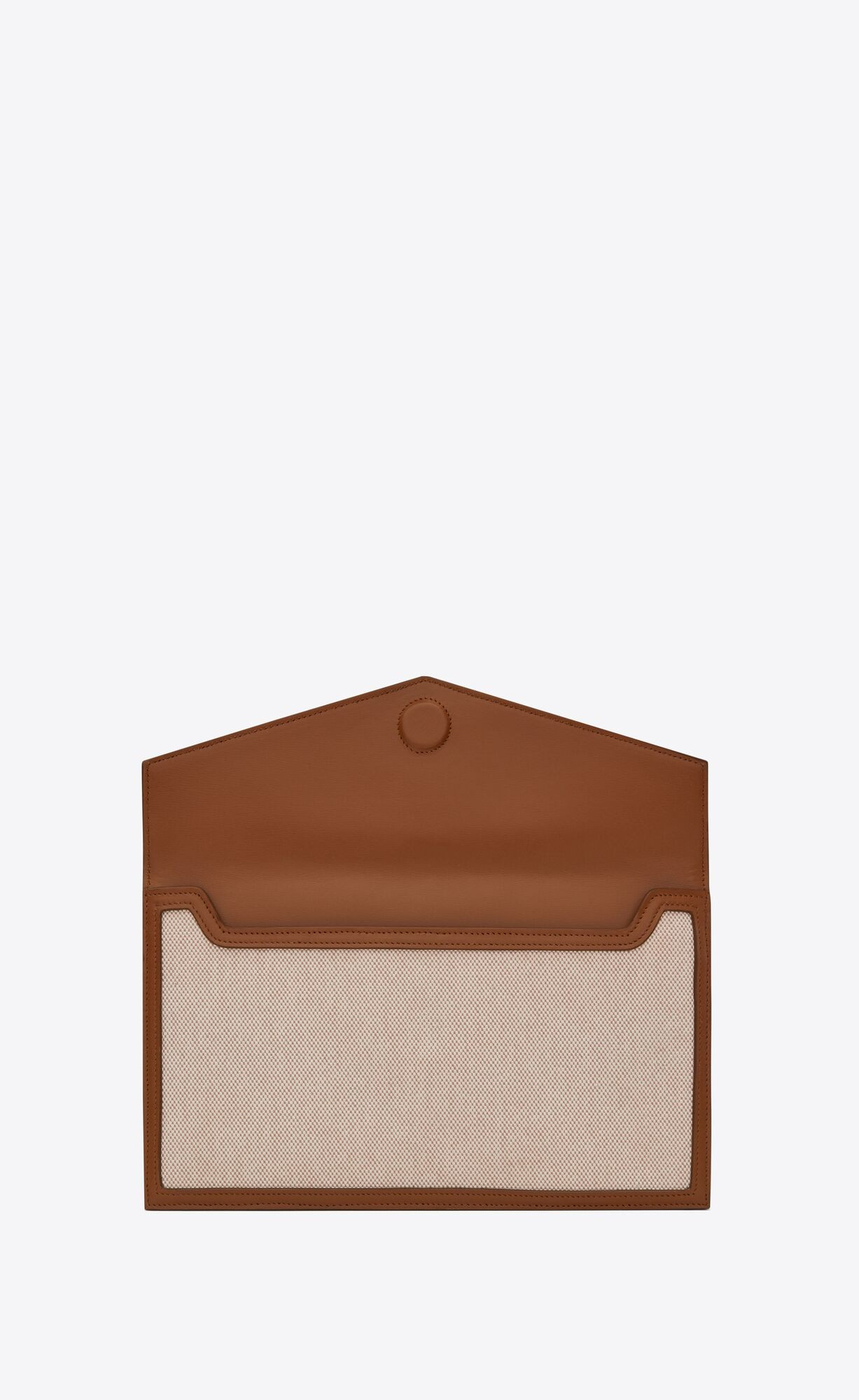 uptown pouch in canvas and smooth leather | Saint Laurent Inc. (Global)