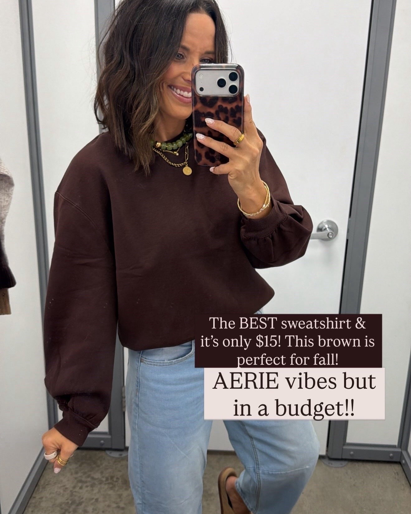 This Walmart sweatshirt is SO good 🤎👏🏻 $15 and giving major Aerie vibes without the price tag! Such an easy one to throw on with jeans, leggings, or basically anything this fall 🛒✨

#WalmartFinds #WalmartFashion #WalmartStyle #AerieVibes #AerieLookForLess #LookForLess #AffordableFashion #WalmartClothes #FallFashion #LTKCreator #LTKStyle