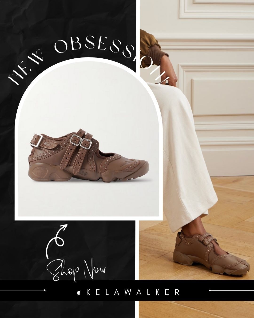 the most comfortable sneaker ever.
I’ve loved Nike Rifts for years. They’re insanely comfortable, easy to slip on, and feel cool without trying too hard. No laces, flexible sole, and this pair steps up the style with a cleaner, more elevated look. The split-toe design used to feel niche, but post-Tabi era, everyone’s into it, and Rifts were doing it long before it was trendy. Sizes go fast, so don’t wait.

Style tip
Stick with your normal size. Let the split-toe lead and keep the rest of the look simple.

Shop the exact pieces or similar ones below.

#LTKfitnessgoals #LTKootd #LTKActive