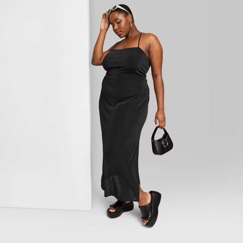 Women's Lace-Up Back Maxi Bodycon Dress - Wild Fable™ | Target