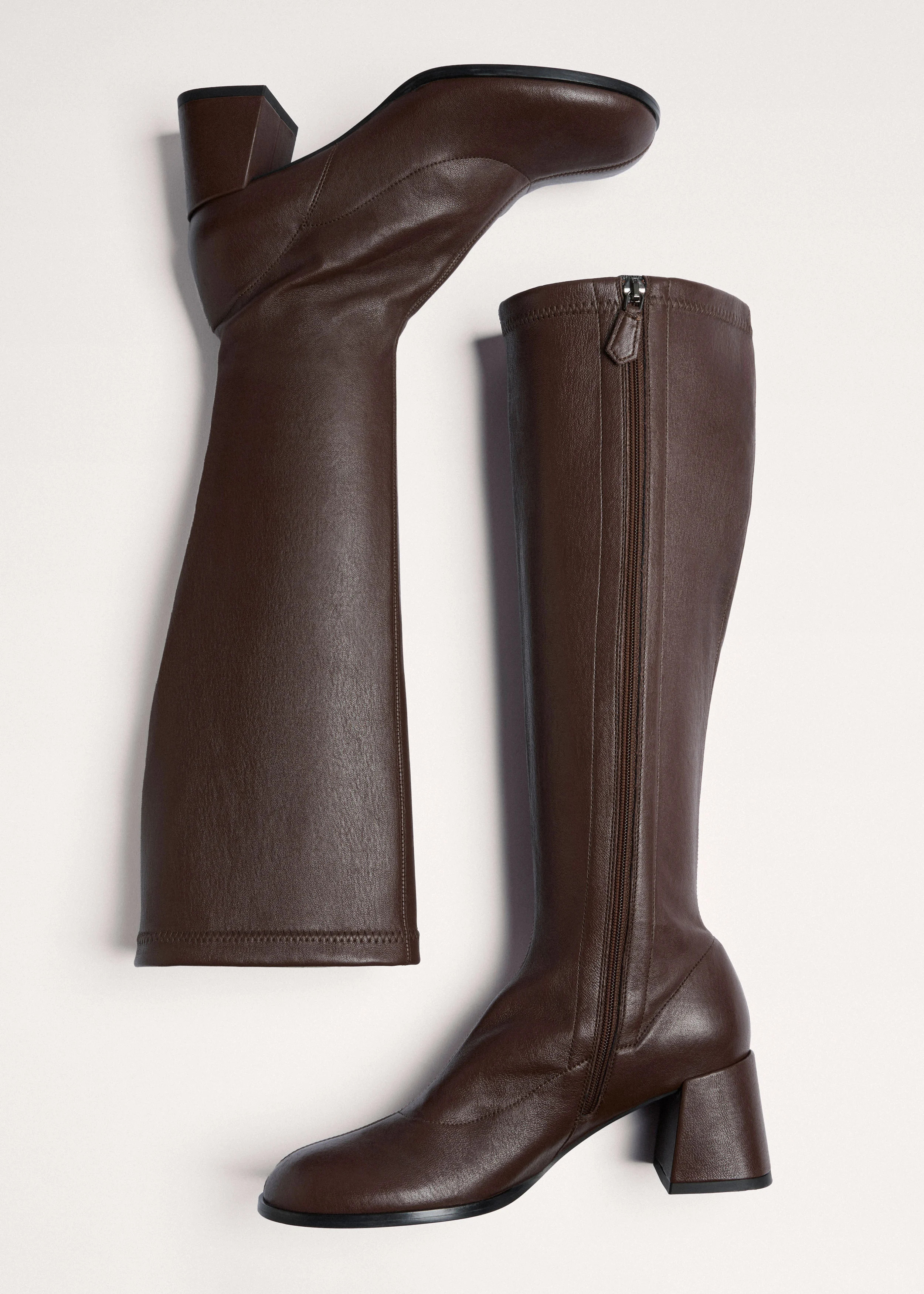 Knee-High Stretch Boot Italian Leather | ME+EM US