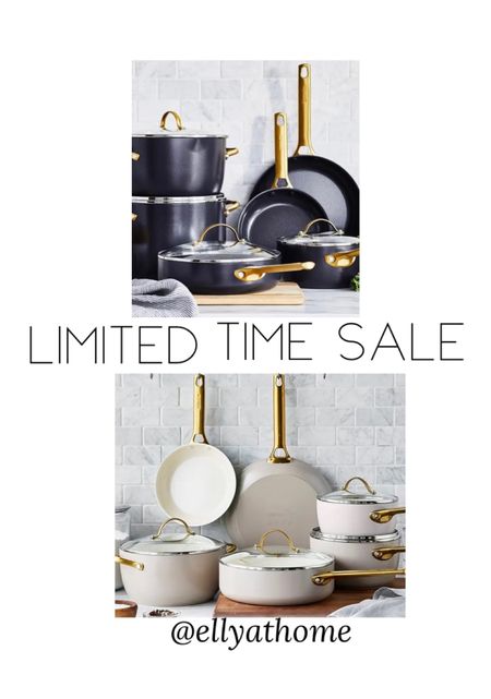 Limited time cookware sale at Nordstrom! Greenpan Padova 10 piece cookware set. Choose black with gold, taupe with gold, or other colors on sale. Le Creuset salt and pepper grinders also on sale. Gifts for her, gifts for him, chef, cook gifts. Kitchen, kitchen accessories. Free shipping. 


#LTKsalealert #LTKhome #LTKfamily
