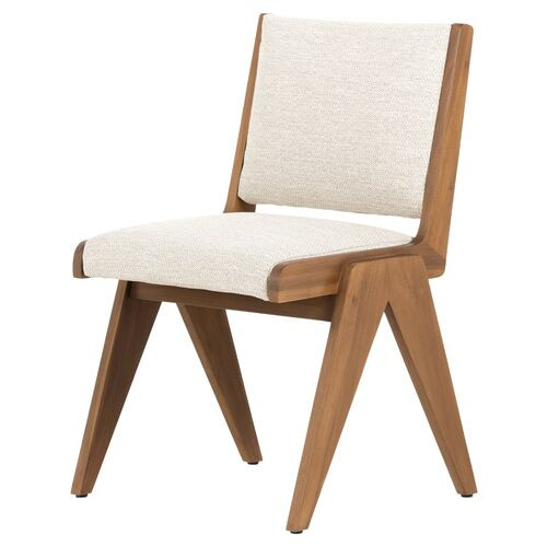 Otis Outdoor Dining Chair, Natural Teak/Charcoal | One Kings Lane