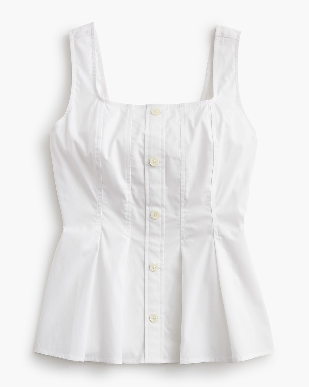 Sleeveless button-up peplum top | J.Crew Factory