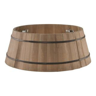 Home Accents Holiday 9.5 in. Round Wooden Tree Collar 23PK20147 - The Home Depot | The Home Depot
