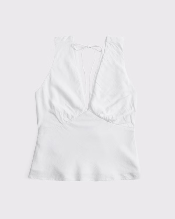 Women's  Linen-Blend Tie-Back Set Top | Women's Matching Sets | Abercrombie.com | Abercrombie & Fitch (US)