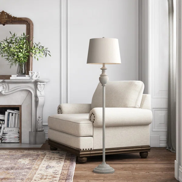 Crewkerne 59'' Gray Traditional Floor Lamp | Wayfair North America