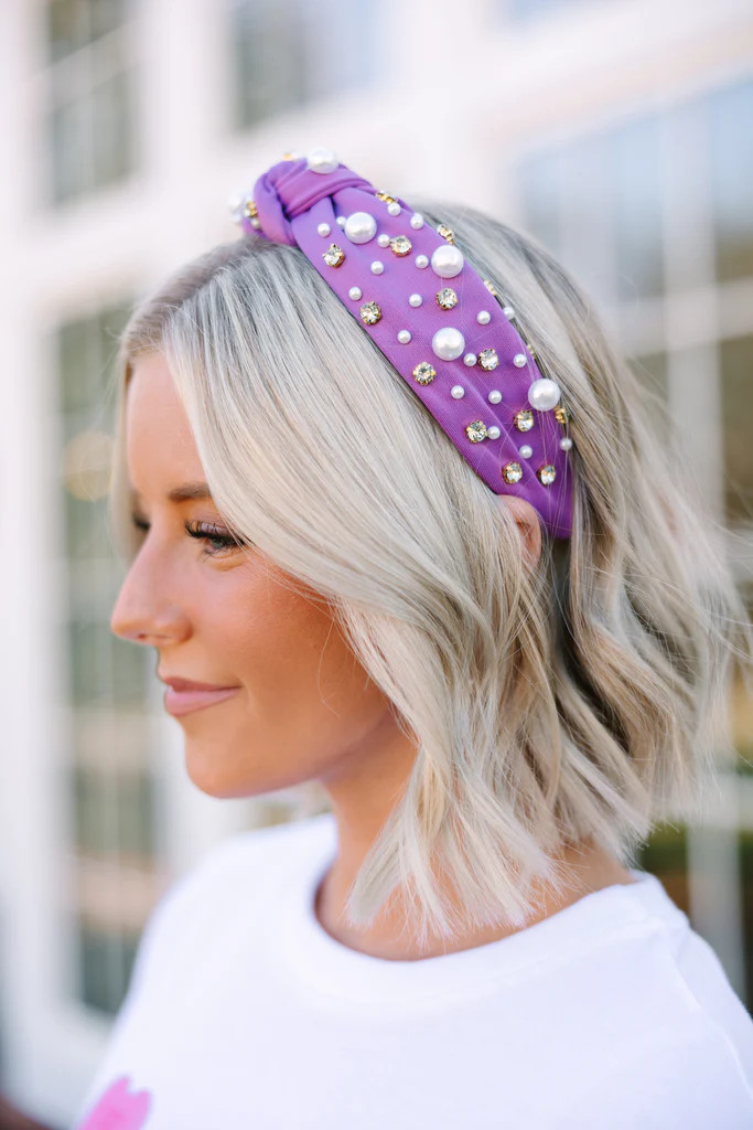 All In Lavender Purple Embellished Headband | The Mint Julep Boutique