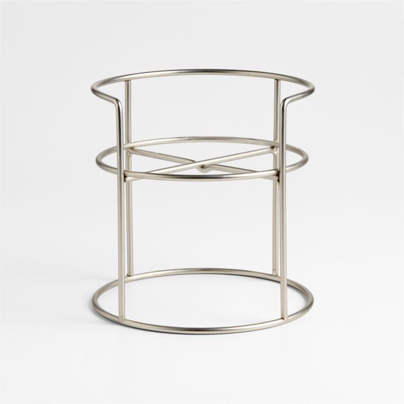 Nickel-Plated Drink Dispenser Stand + Reviews | Crate & Barrel | Crate & Barrel
