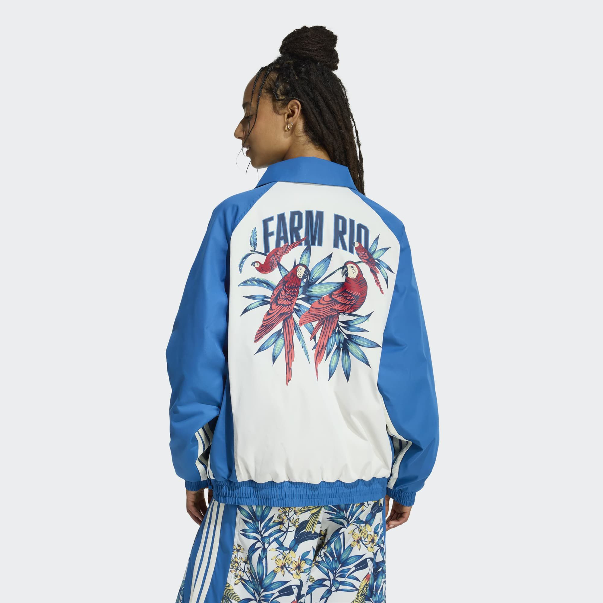 adidas x FARM Rio Women's Premium Jacket, XS, Dark Marine | DICK'S Sporting Goods