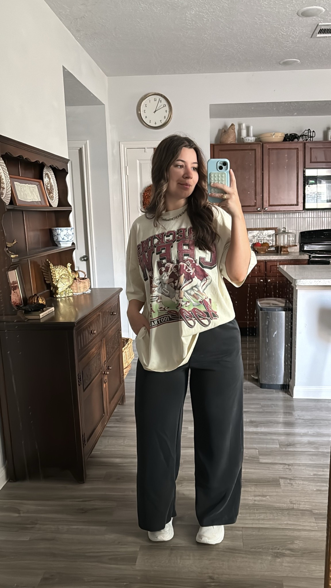 gig ‘em Aggies! wearing XL in top (I love my t-shirts to basically fit like a dress hahaha) and small in pants. shoes fit true to size! #gamedayoutfits 

#LTKFindsUnder100 #LTKFindsUnder50 #LTKSeasonal