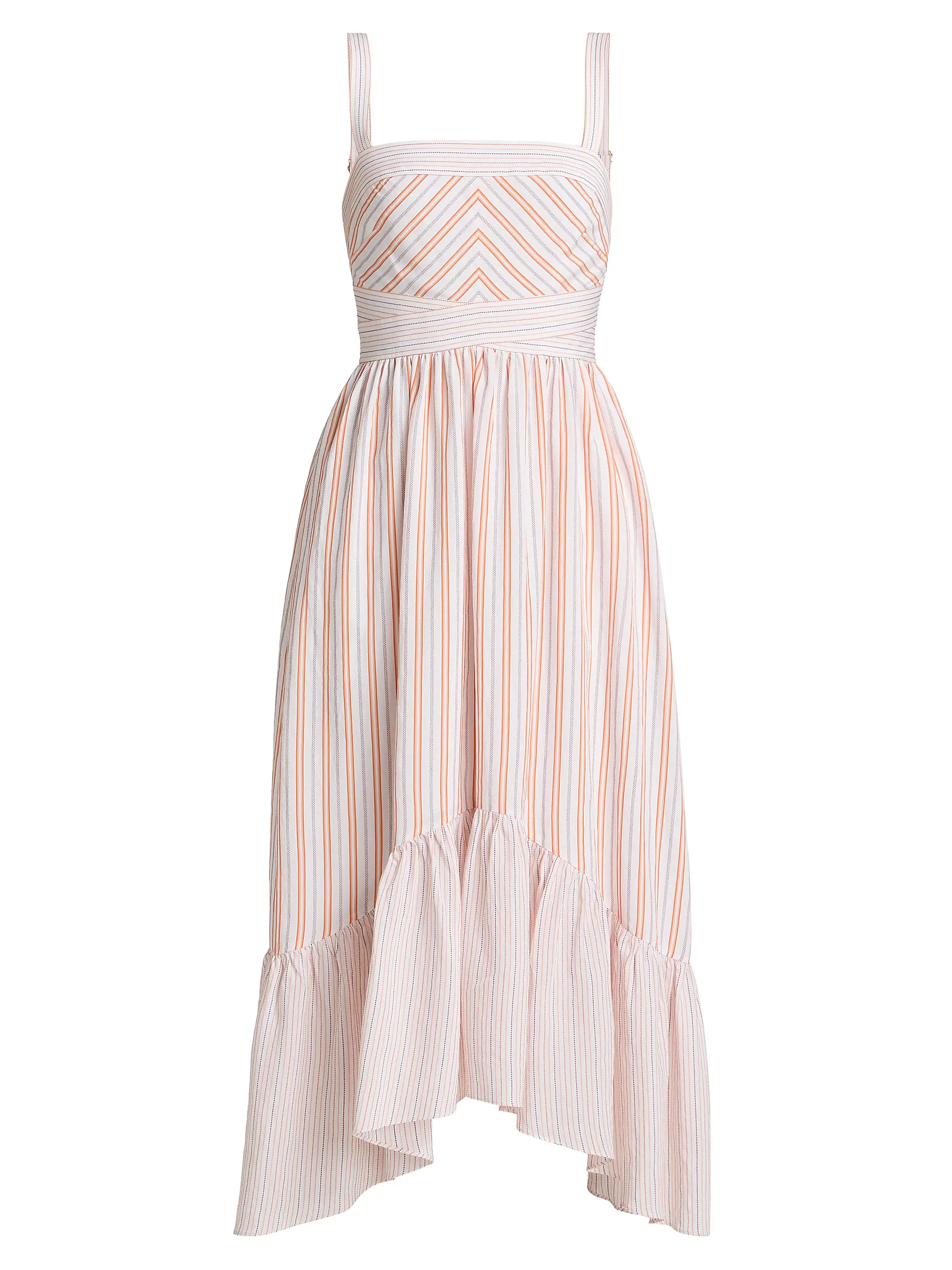Nadia Striped Midi-Dress | Saks Fifth Avenue