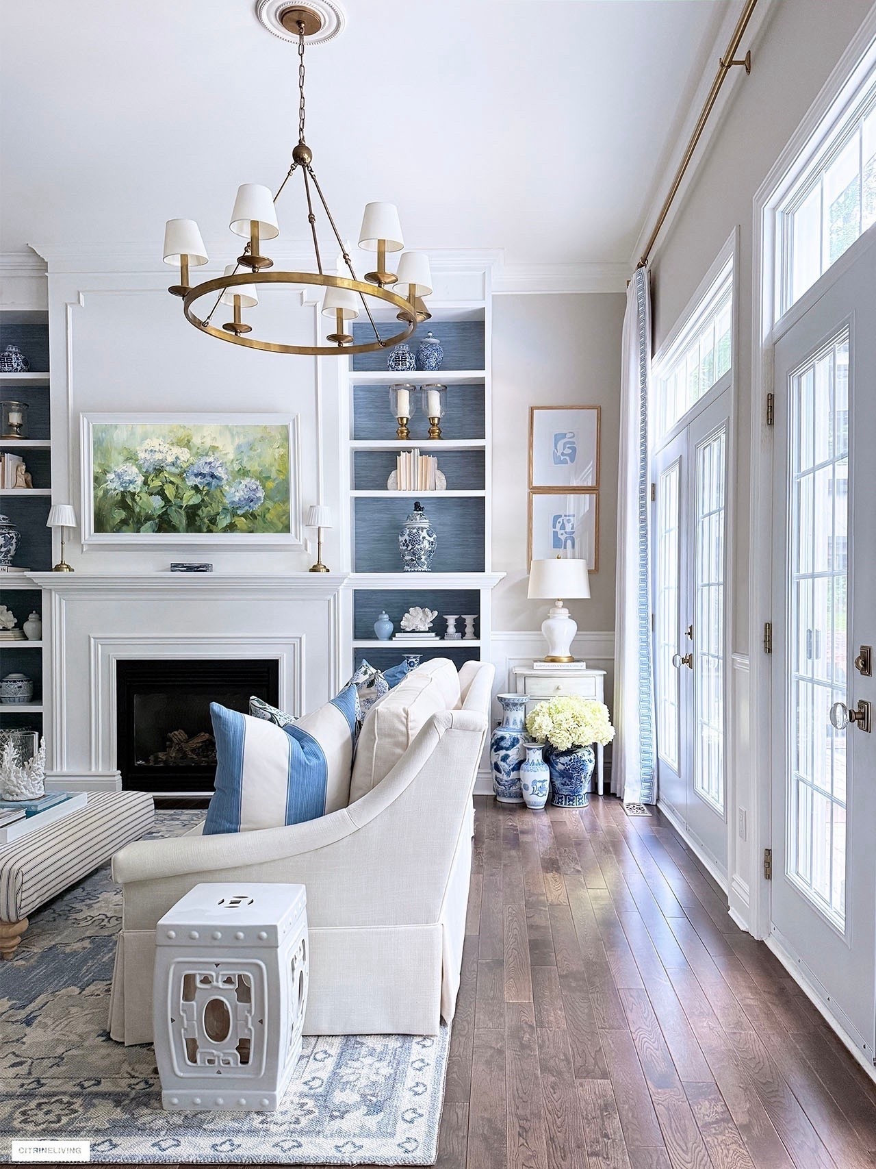 Summer living room in gorgeous blue and green! Just a few simple touches are all you need to transform your space!

#LTKStyleTip 

#LTKHome #LTKSeasonal