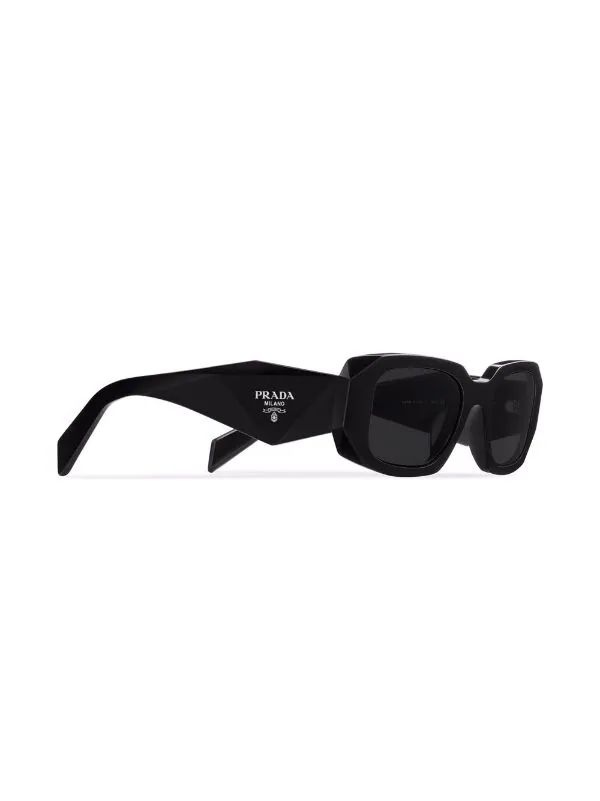 Prada Eyewear Symbole Oversized geometric-arm Sunglasses - Farfetch | Farfetch Global