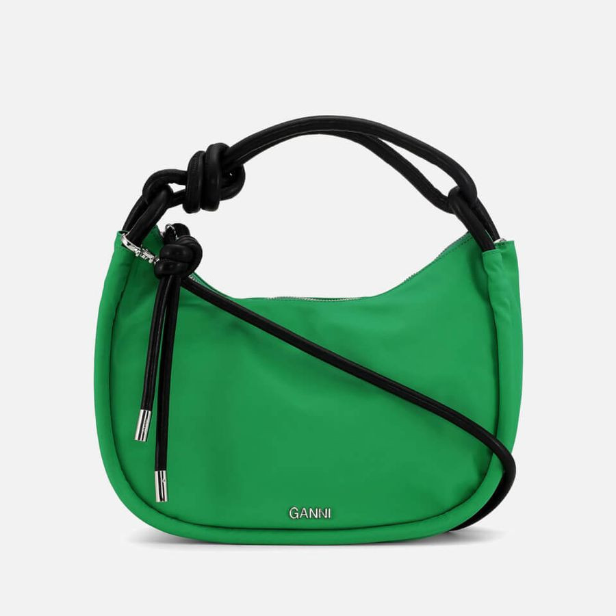 Ganni Knot Baguette Faux Leather Mini Bag | Coggles (Global)