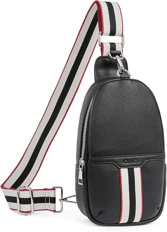 CLUCI Small Sling Bag for Women Crossbody, Faux Leather Trendy Waist Packs with Guitar Strap, Wom... | Amazon (US)