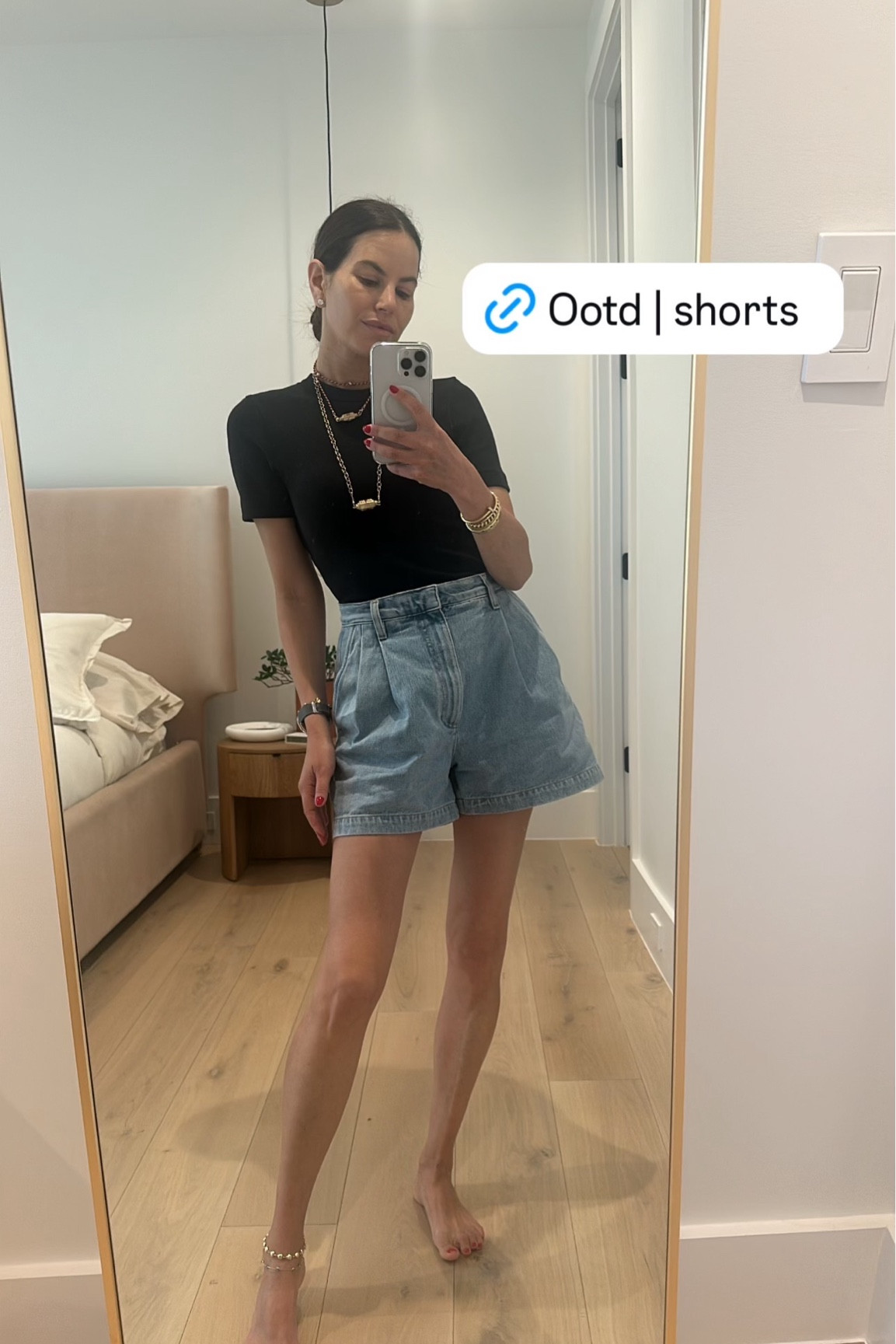 Simple summer look! 

Mom fashion - Basic fashion - Summer staples - Denim shorts - Black shorts - Summer outfit inspo 

#LTKStyleTip #LTKSeasonal