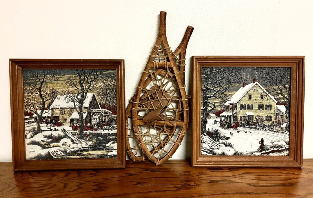 Vintage Kay Dee Framed 100% Pure Linen Hand Printed Wall Decor/hanging - Etsy | Etsy (US)