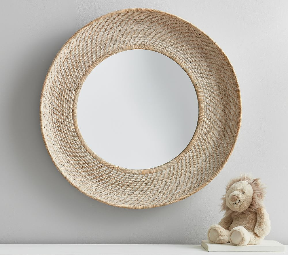 Quinn Natural  Round Mirror (29") | Pottery Barn Kids