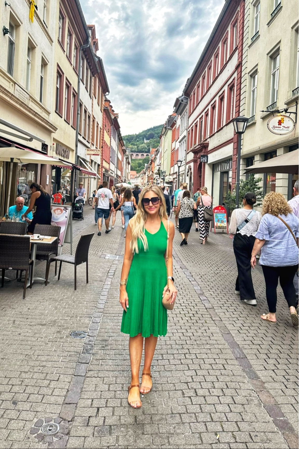 Green dress + favorite two-tone flat brown sandals 

#LTKFind