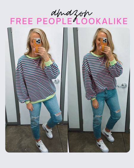 Amazon free people lookalike pullover! I’m wearing a size medium 

#LTKstyletip #LTKmidsize #LTKfindsunder50