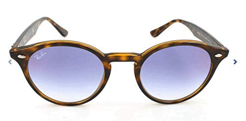 RAY-BAN RB2180 Round Sunglasses, Tortoise/Blue Gradient Mirror, 51 mm | Amazon (US)