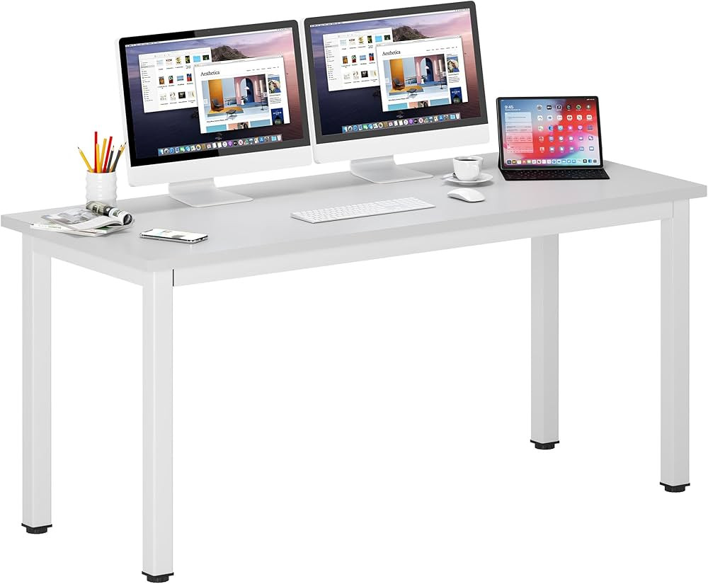 DlandHome 63 inches X-Large Computer Desk, Composite Wood Board School Desk, Decent and Steady Ho... | Amazon (US)