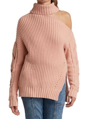 Aubrey Ribbed Cable Sweater | Saks Fifth Avenue OFF 5TH (Pmt risk)