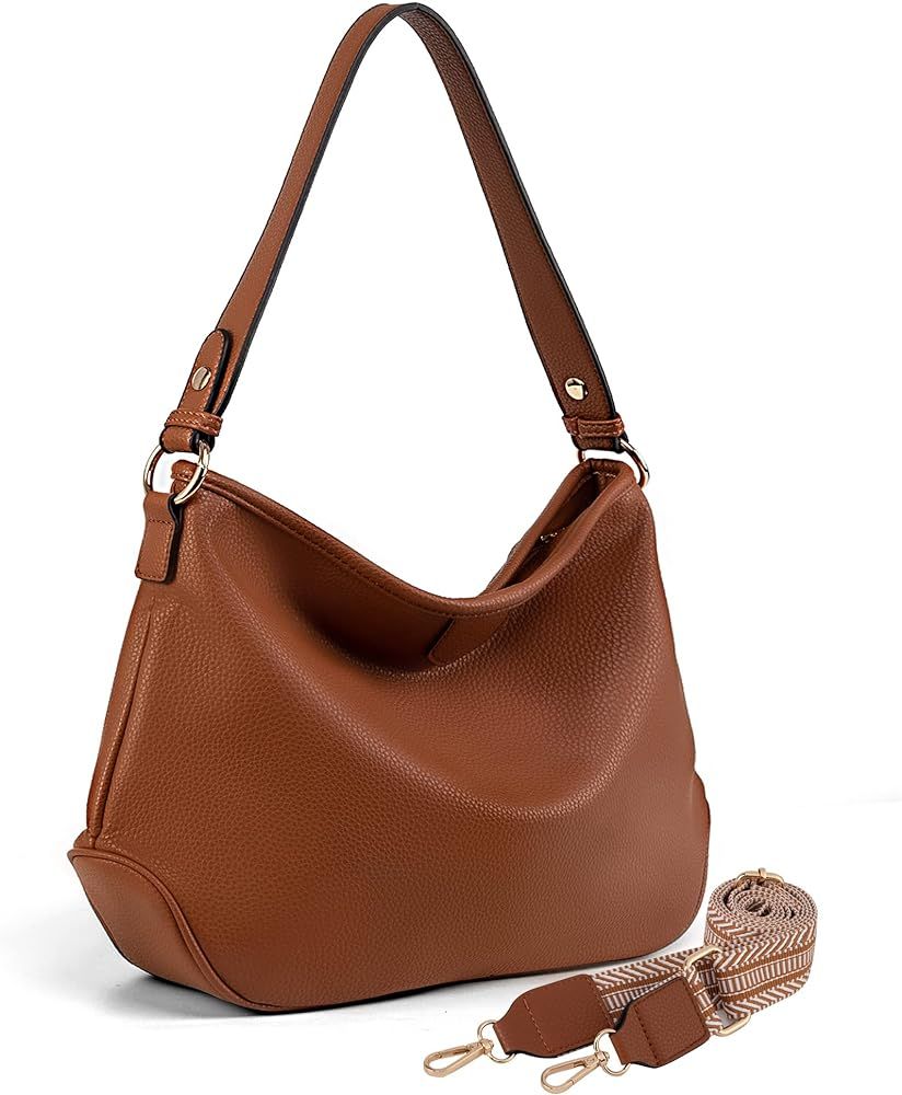 Hobo Bags Vegan Leather Purses and Handbags for Women Top Handle Shoulder Bags | Amazon (US)