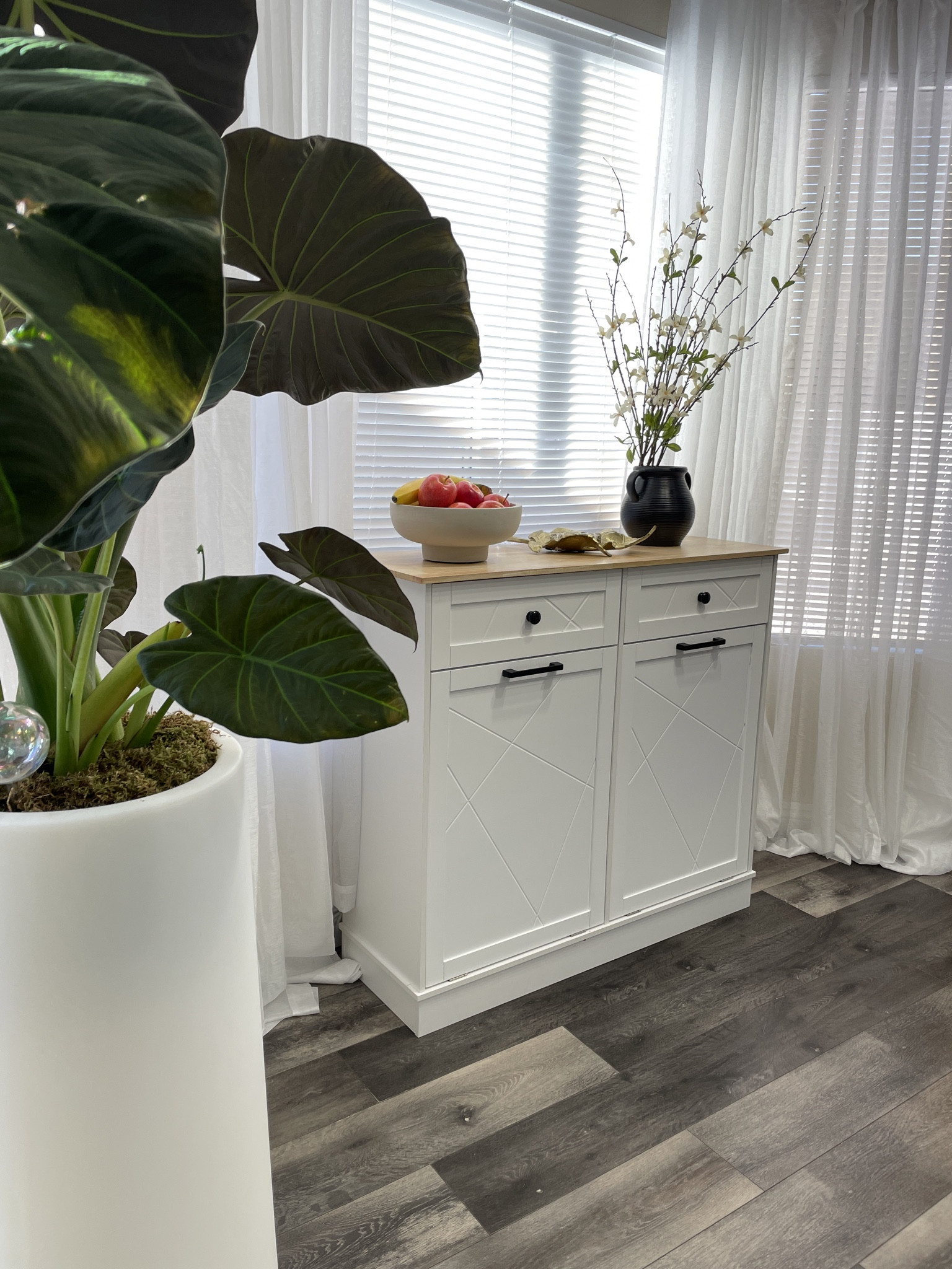 
Double Tilt Out Trash Cabinet🤍 

#LTKhome #LTKfamily #LTKU