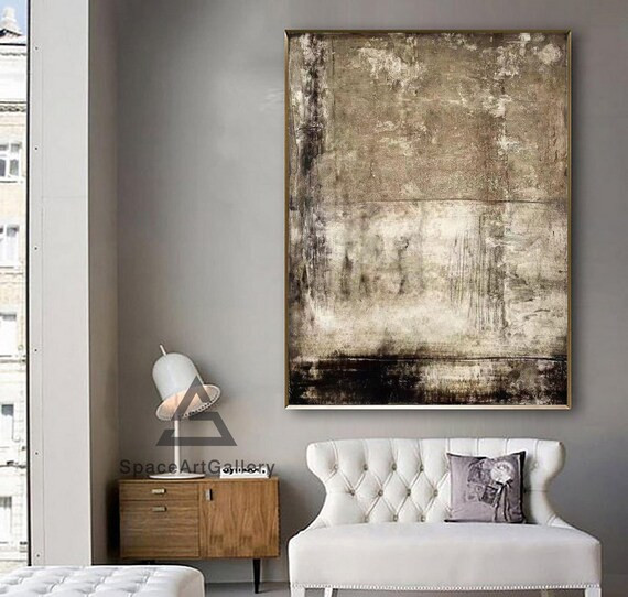 Large Abstract Brown Minimalist Wall Art Original Brown - Etsy | Etsy (US)