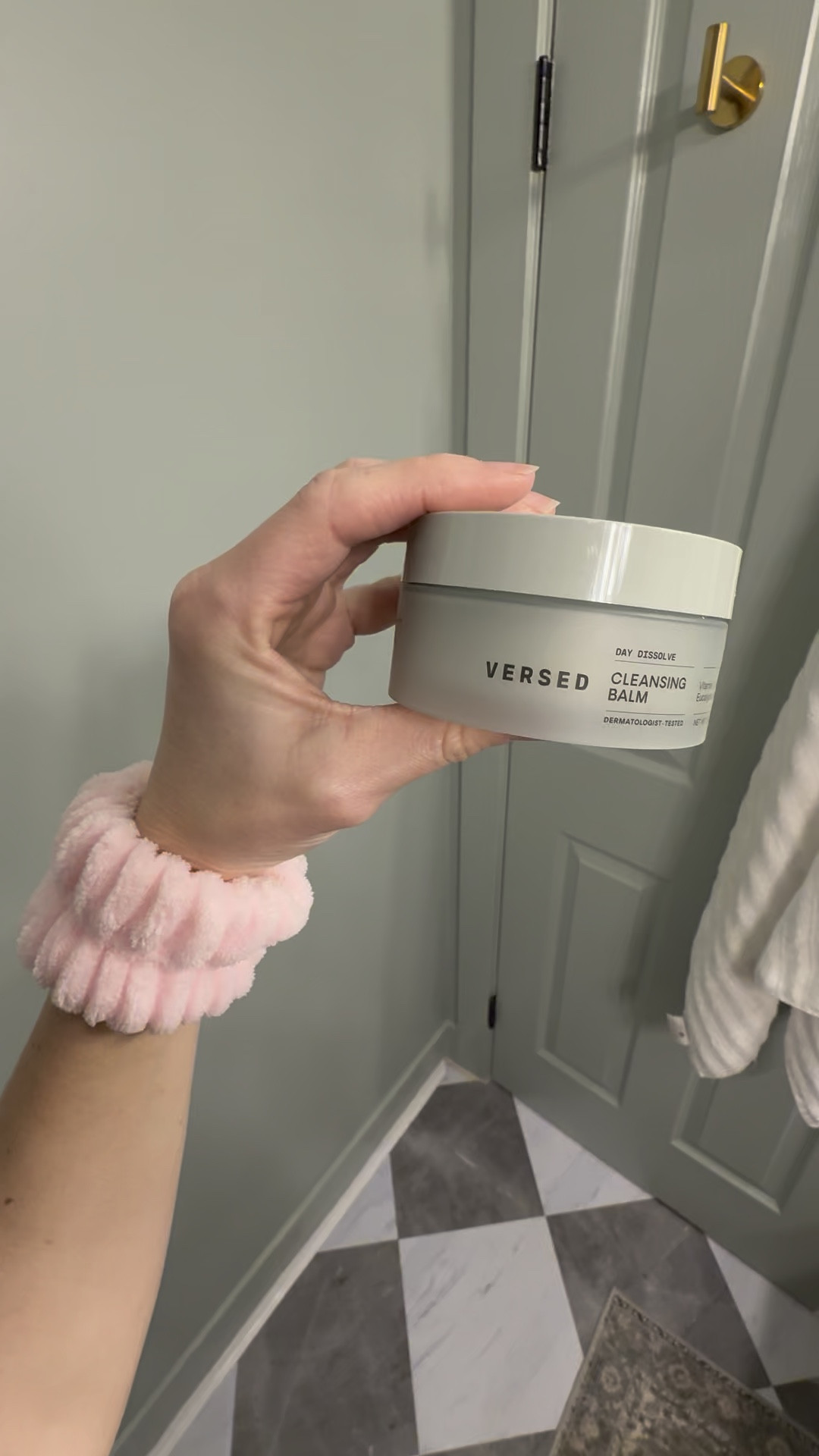 Cleansing balm + must have wrist bands for washing your face! Keep the water from running down your arms 

#LTKBeauty #LTKWatchNow