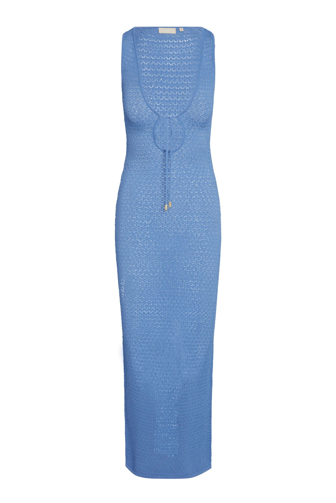 Monte Carlo Tie Dress - Azure Lace Crochet | Monday Swimwear