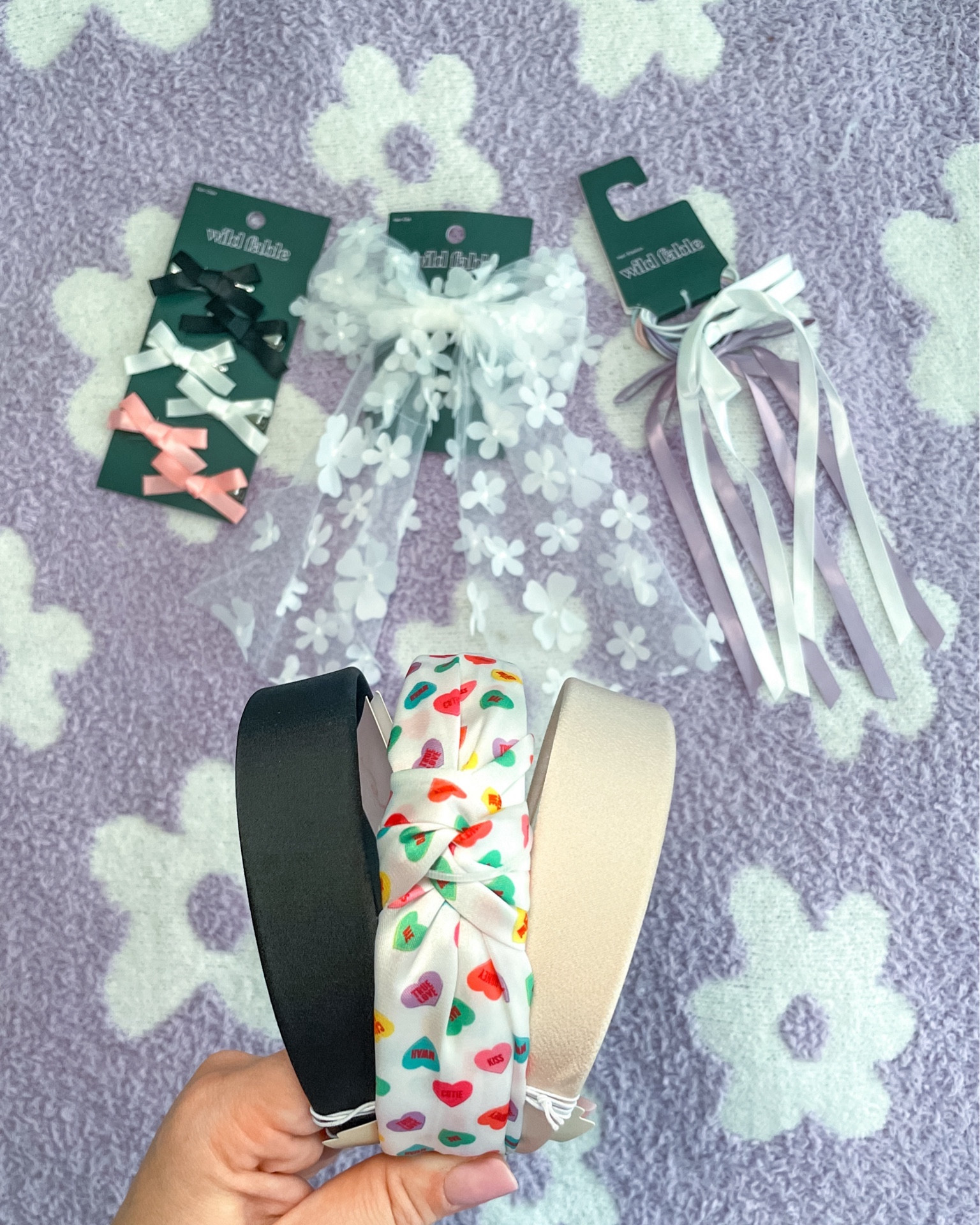 Going to play around with some hair stuff this weekend now that the girls are both more into hair things! 💜🤍 

#Bows #Ribbons #RibbonsAndBows #Daisies #ValentinesDay #Headbands #Hair #Valentines 