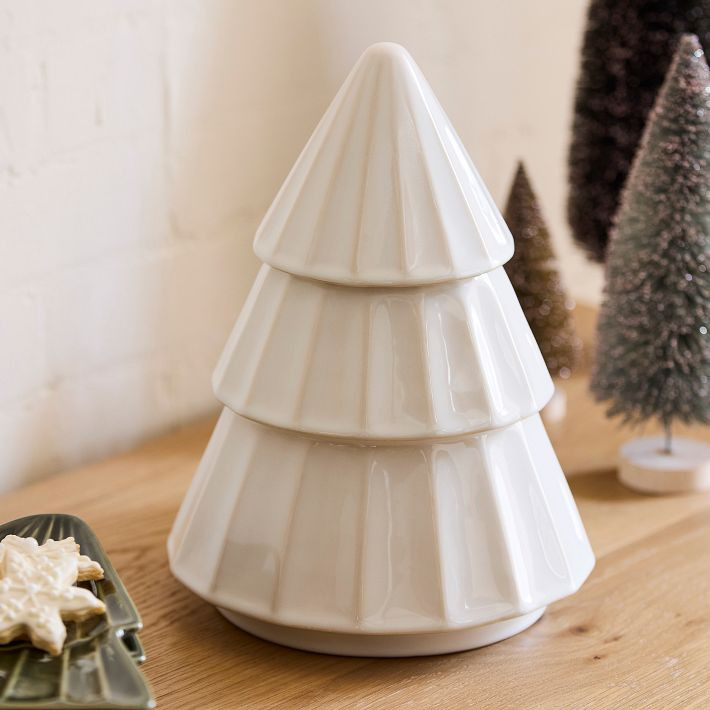 Textured Stoneware Tree Cookie Jar | West Elm (US)