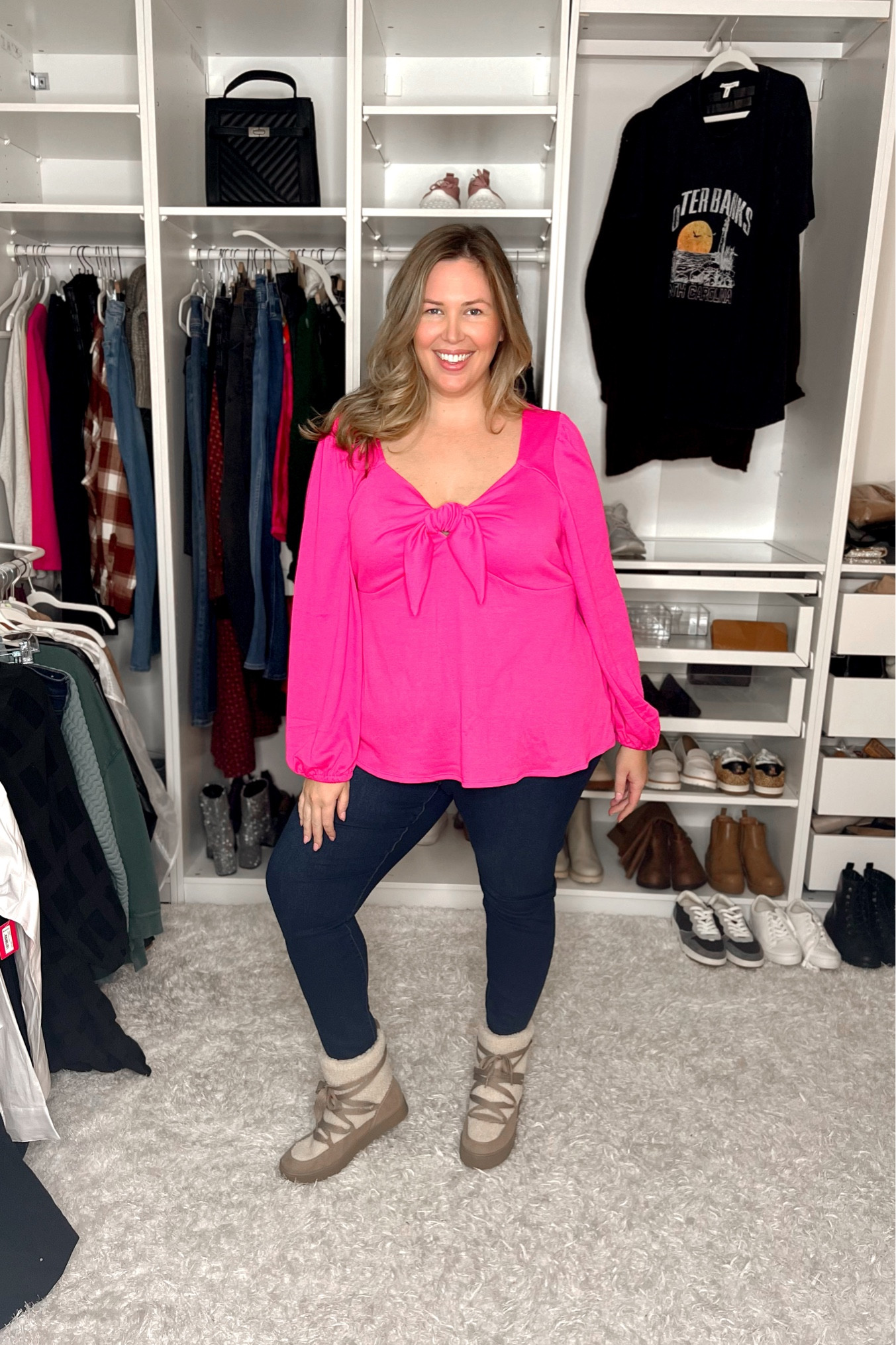 Cute + casual plus size OOTD! This top is from Target. I got it in a size 2X and I finds it runs generous on bust for me as a 42DD. The plus size jeggings are from Amazon and they are for real jeggings - like SO stretchy and comfy but not as much structure as your typical jeans. I got them in a size 18 high rise and love the fit! Wearing the boots I found on sale in-store at Target! 

#LTKsalealert #LTKFind #LTKcurves