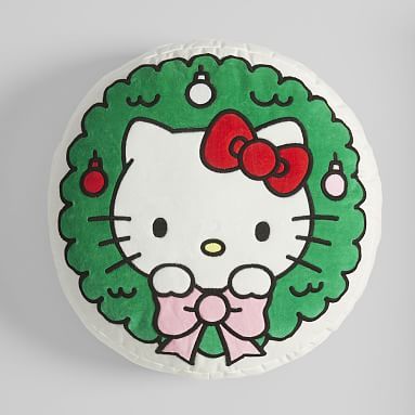 Hello Kitty® Wreath Pillow | Pottery Barn Teen