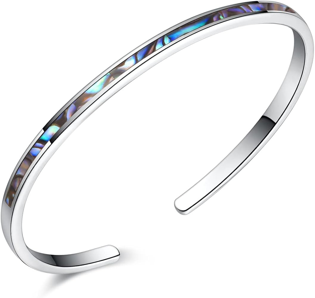 CiNily Womens Cuff Bracelet,Opal Bangle Bracelets Gold Plated Hypoallergenic Ladies Gemstone Open... | Amazon (US)