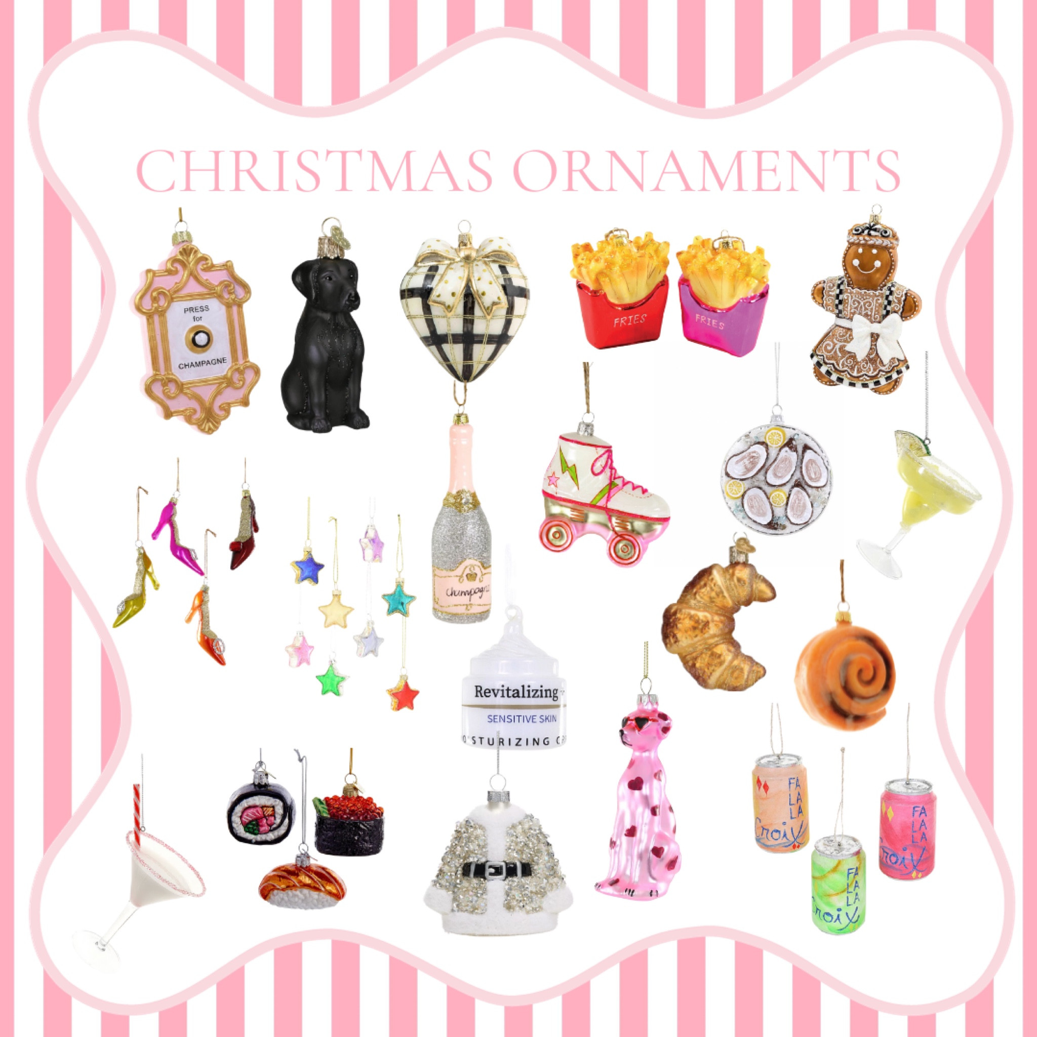 Fun Christmas ornaments are so fun to spice up your tree! 🎄

Christmas ornaments, Christmas tree, holiday, Cody foster, Bloomingdales, revolve, Christmas decor

#LTKhome #LTKHoliday #LTKSeasonal