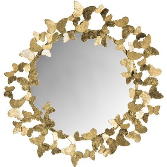 Ruthie Butterfly Mirror, Gold | Maisonette