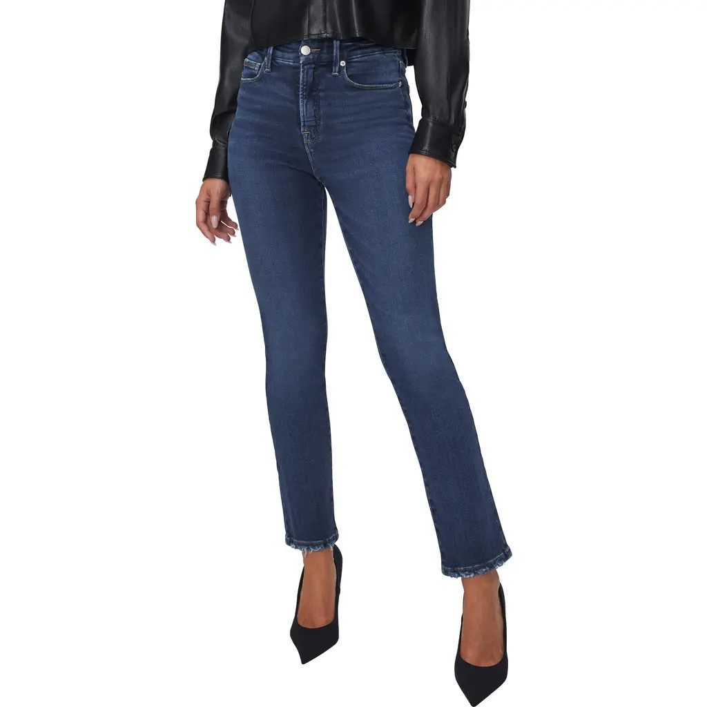 Good American Good Legs Straight Leg Jeans in Indigo511 at Nordstrom, Size 15 | Nordstrom