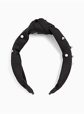 Black Faux Pearl Top-Knot Headband | Torrid