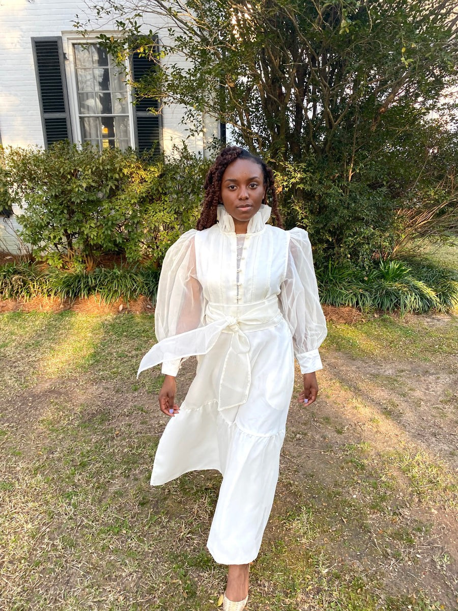 Athénée Dress | Ivory / Silk Organza | SUE SARTOR