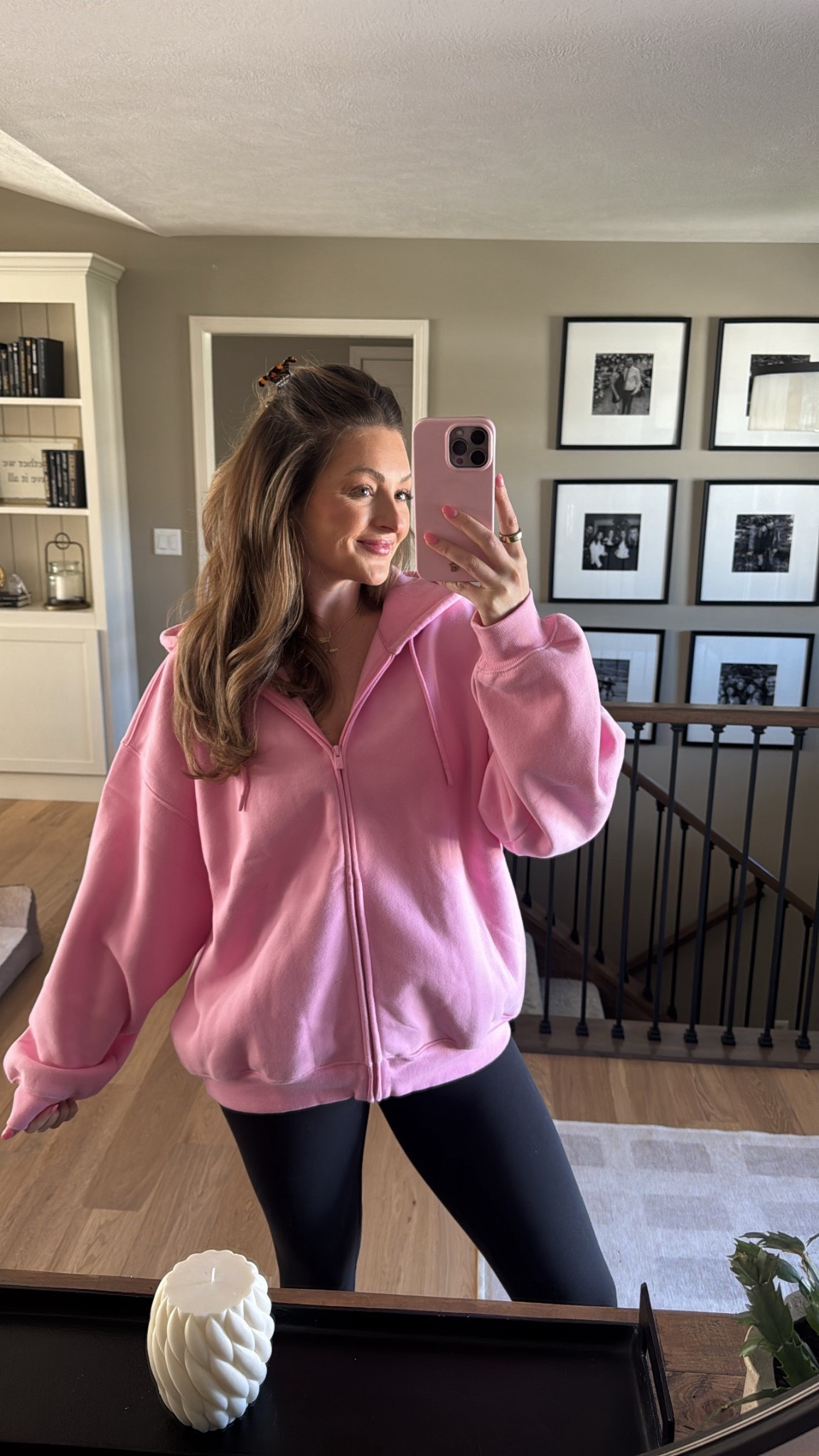 Aritzia cozy sweat fleece zip up in large! 