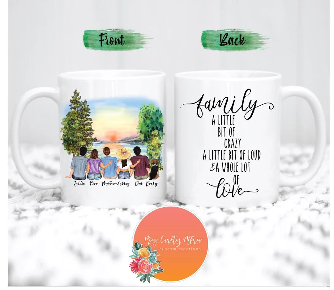Custom Family Mug| Family Portrait Mug| Custom Coffee Mug| Personalized Family Mug |Gift For Mom|... | Etsy (US)