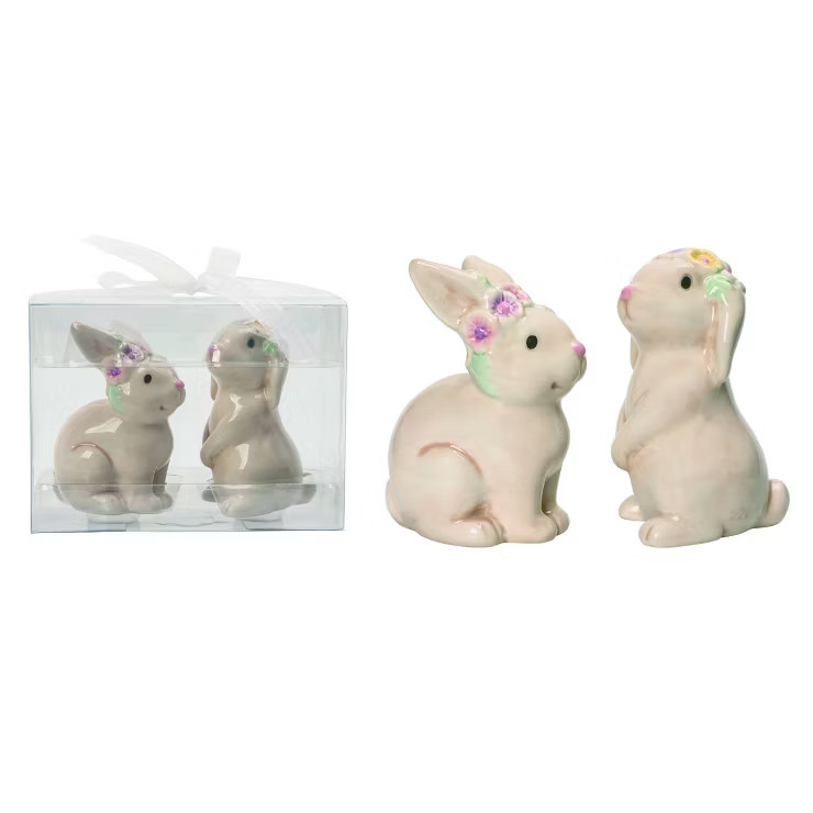 Transpac 3.75"Easter Bunny Salt and Pepper Shaker Set of 2 | Target