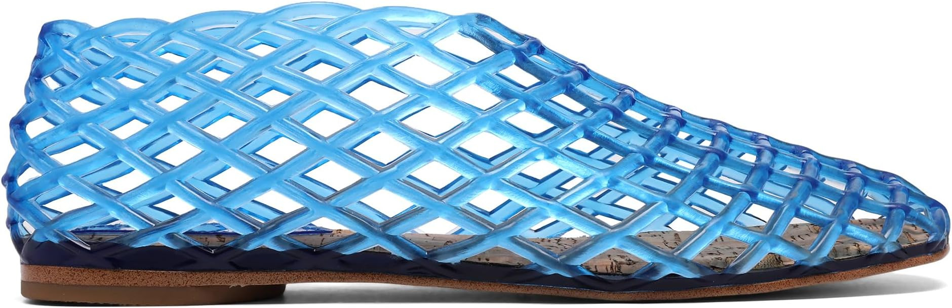 Red Jelly Mesh Ballet Flats for Women Adult Clear Hollow Jelly Sandals Beach Ballerina Jellies Sh... | Amazon (US)