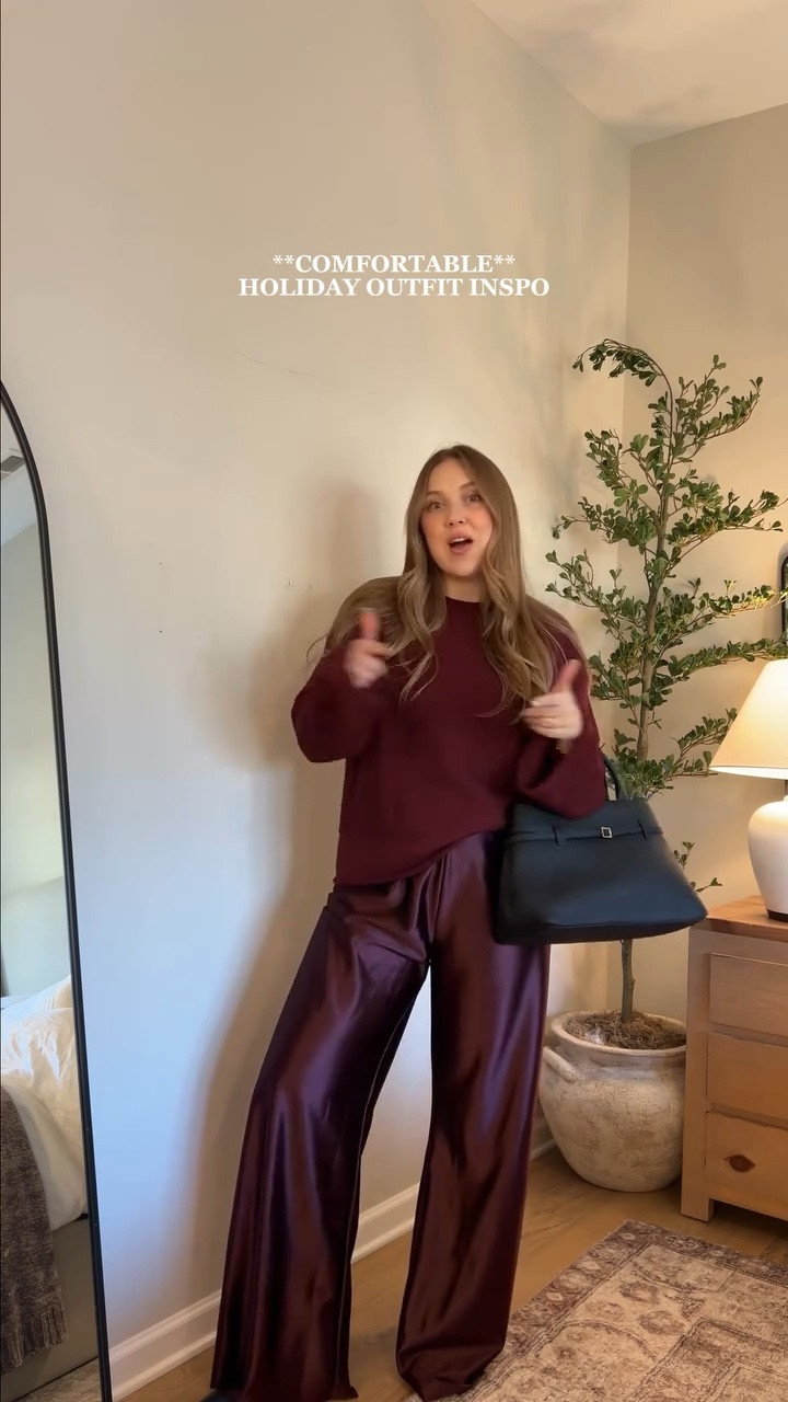 comment “CHIC” for links.✨ — comfortable holiday outfit inspo! entire look is amazon too. find the outfit photo in my storefront or “fall outfits” curation!

holiday outfits, monochromatic outfit, christmas outfit, thanksgiving outfit, postpartum outfit, satin pants #founditonamazon #amazonoutfit @amazonfashion
