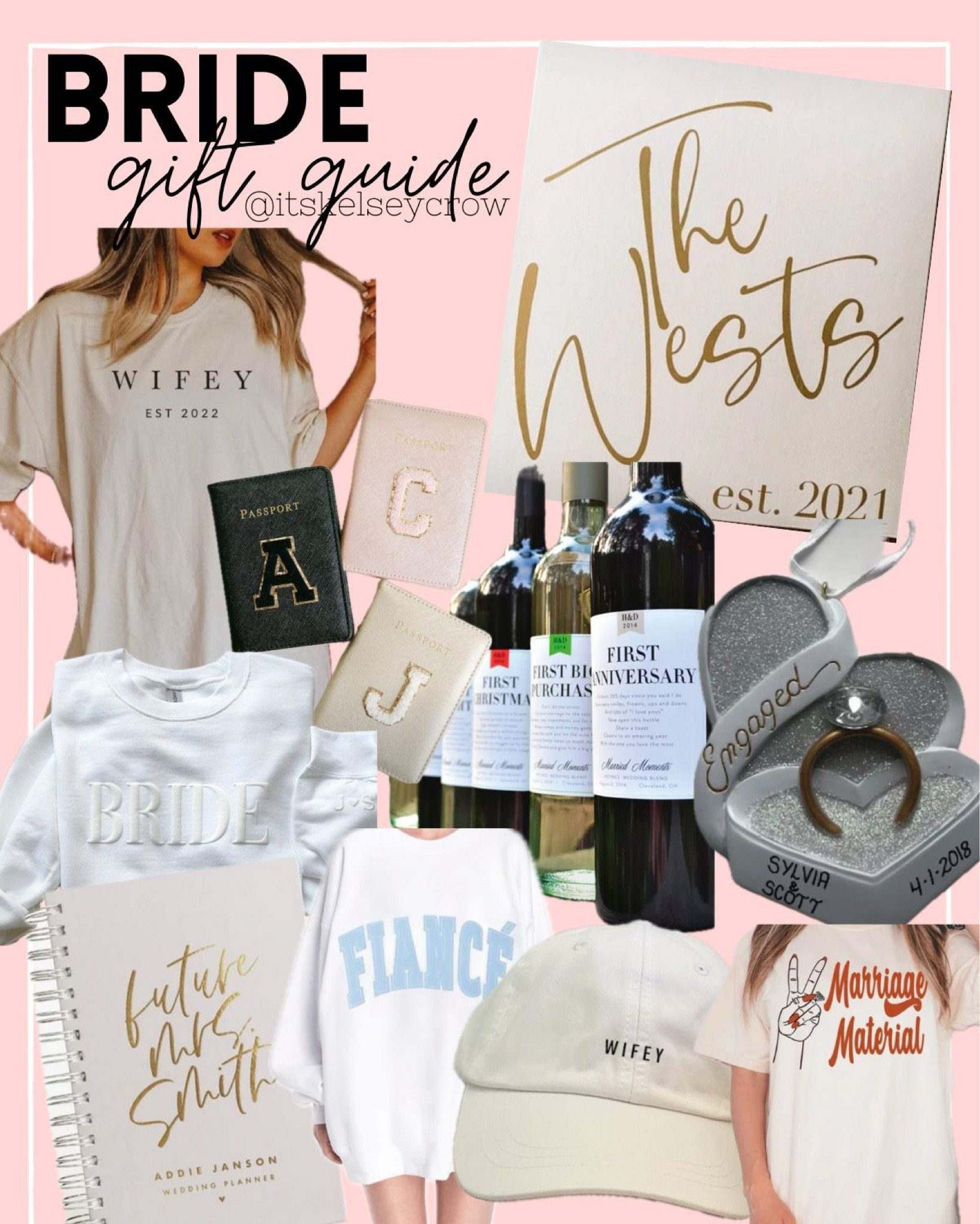 Bride gift guide
Fiancé
Mrs
Newlywed gift
Christmas 
Bridal
Wedding shower 
Honeymoonn

#LTKtravel #LTKGiftGuide #LTKwedding